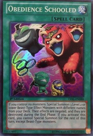 Amazon.com: YU-GI-OH! - Obedience Schooled (LVAL-EN088) - Legacy